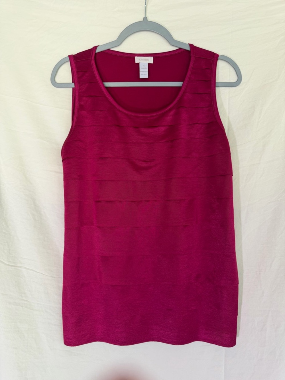 Chico's Layered Sleeveless Tank - Berry
